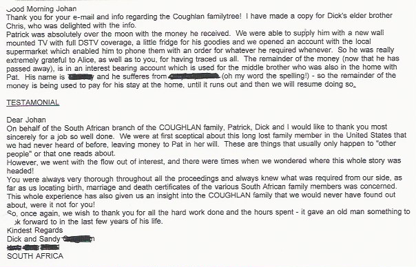 Testimonial Coughlan